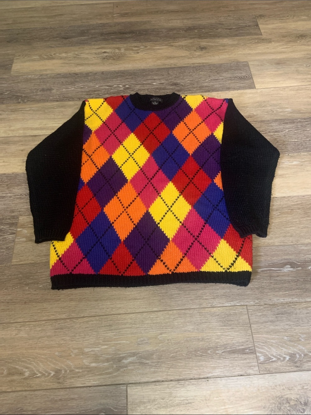 The Limited vintage academia oversized 90’s argyle sweater women’s size medium